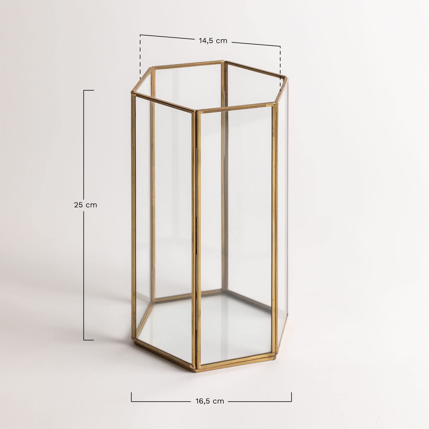 Sklum Tristan Vaso Decorativo Vetro Oro 25 cm