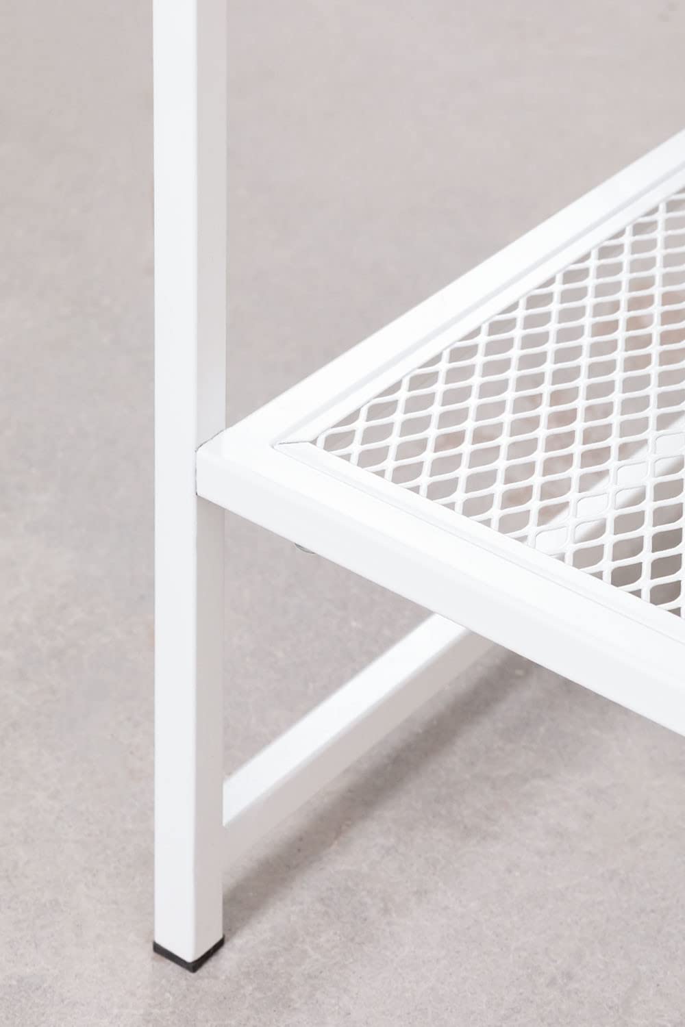 Sklum Thura tavolino rettangolare bianco in acciaio 102 cm