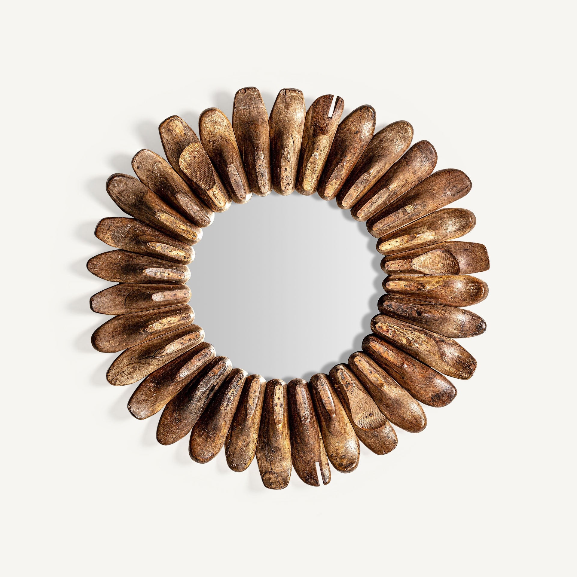 Bambua Roth specchio legno mango rotondo