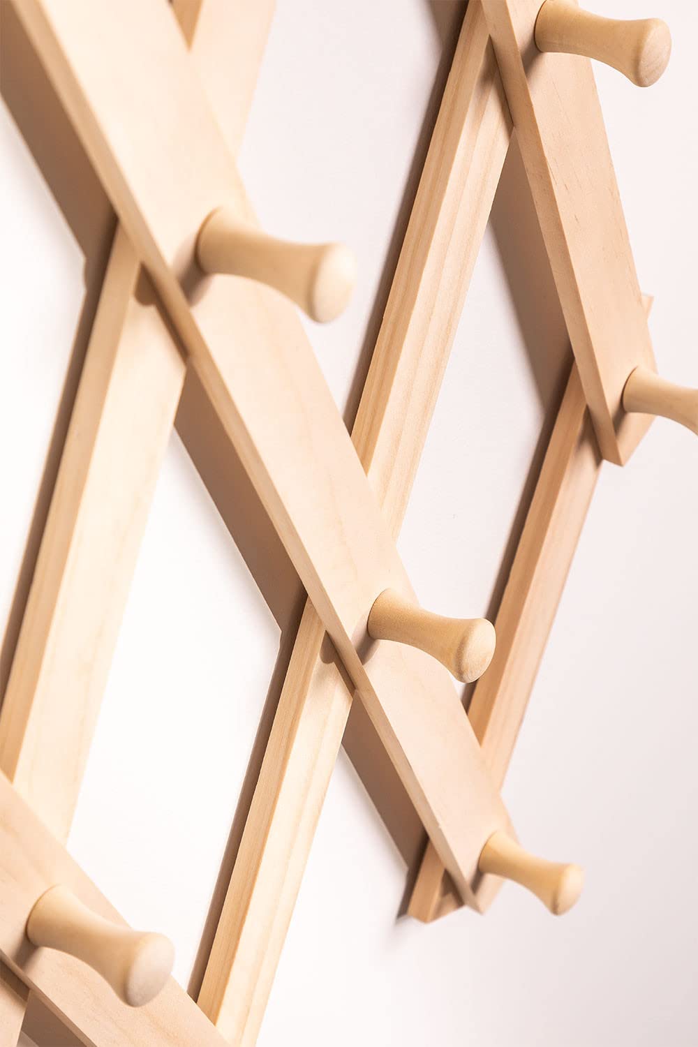 Sklum Ixi Doppio appendiabiti a muro legno naturale estensibile