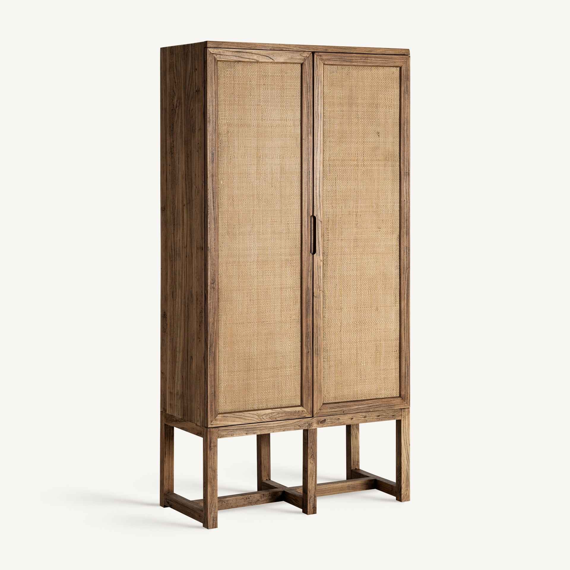 Bambua Byremo armadio legno olmo e rattan