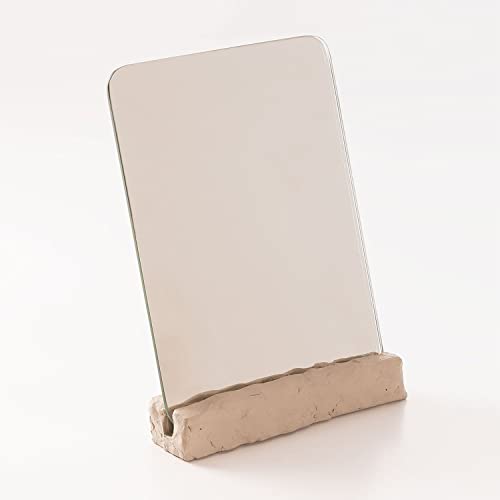 Sklum Lester specchio da tavolo cemento crema