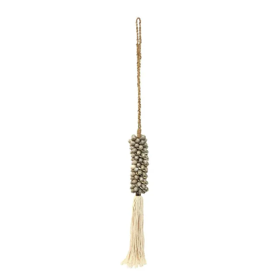 Bambua Shell Tassel nappa conchiglie grigia