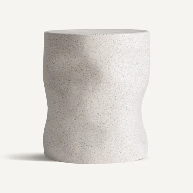 Bambua Derath tavolino in terrazzo bianco opaco