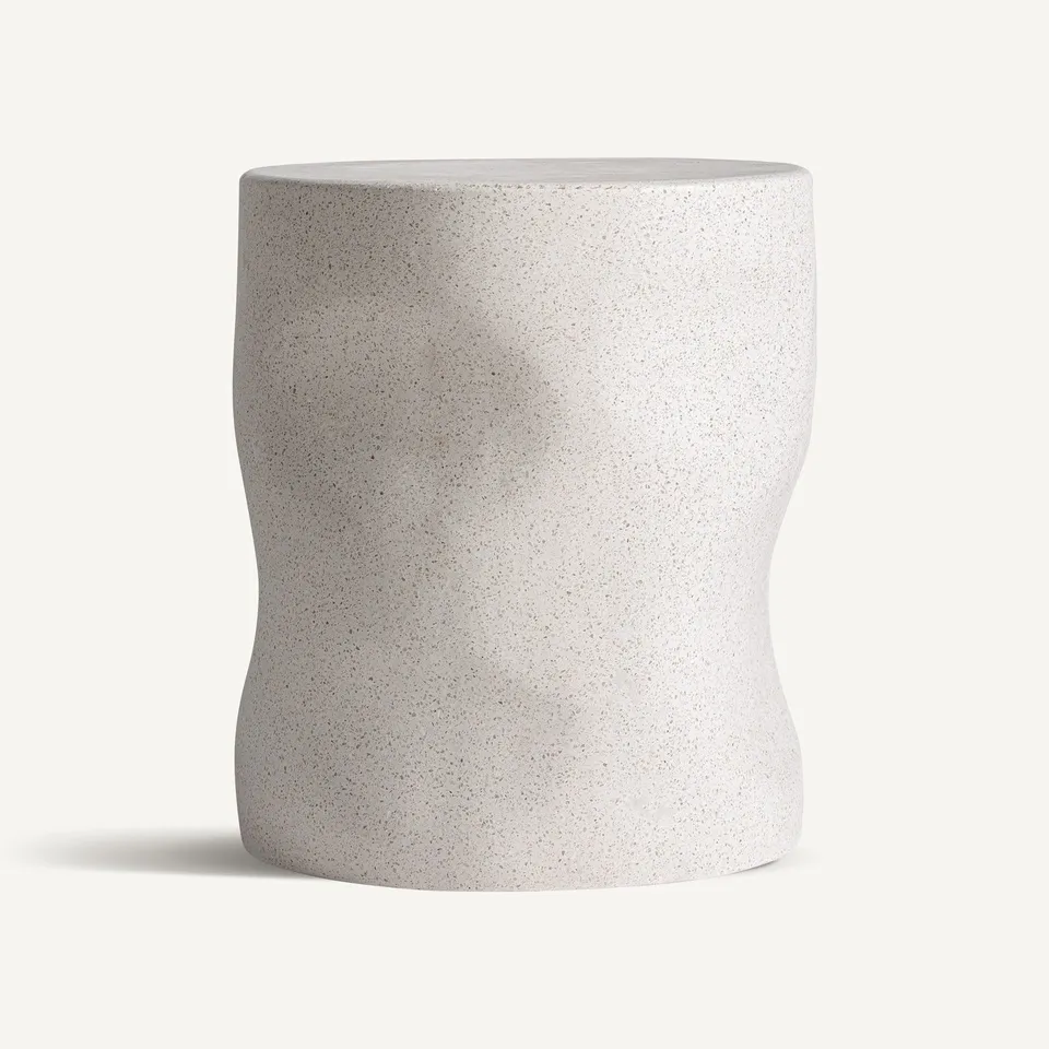 Bambua Derath tavolino in terrazzo bianco opaco