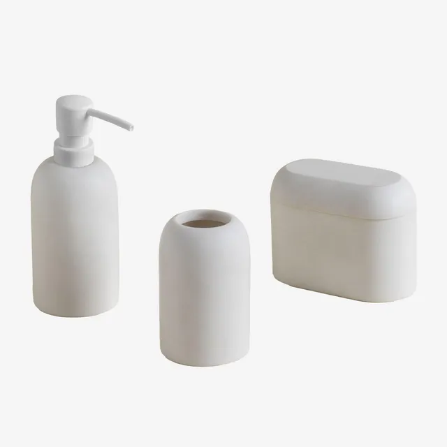 Sklum Veranne Set Bagno 3 Pezzi Bianco Resina