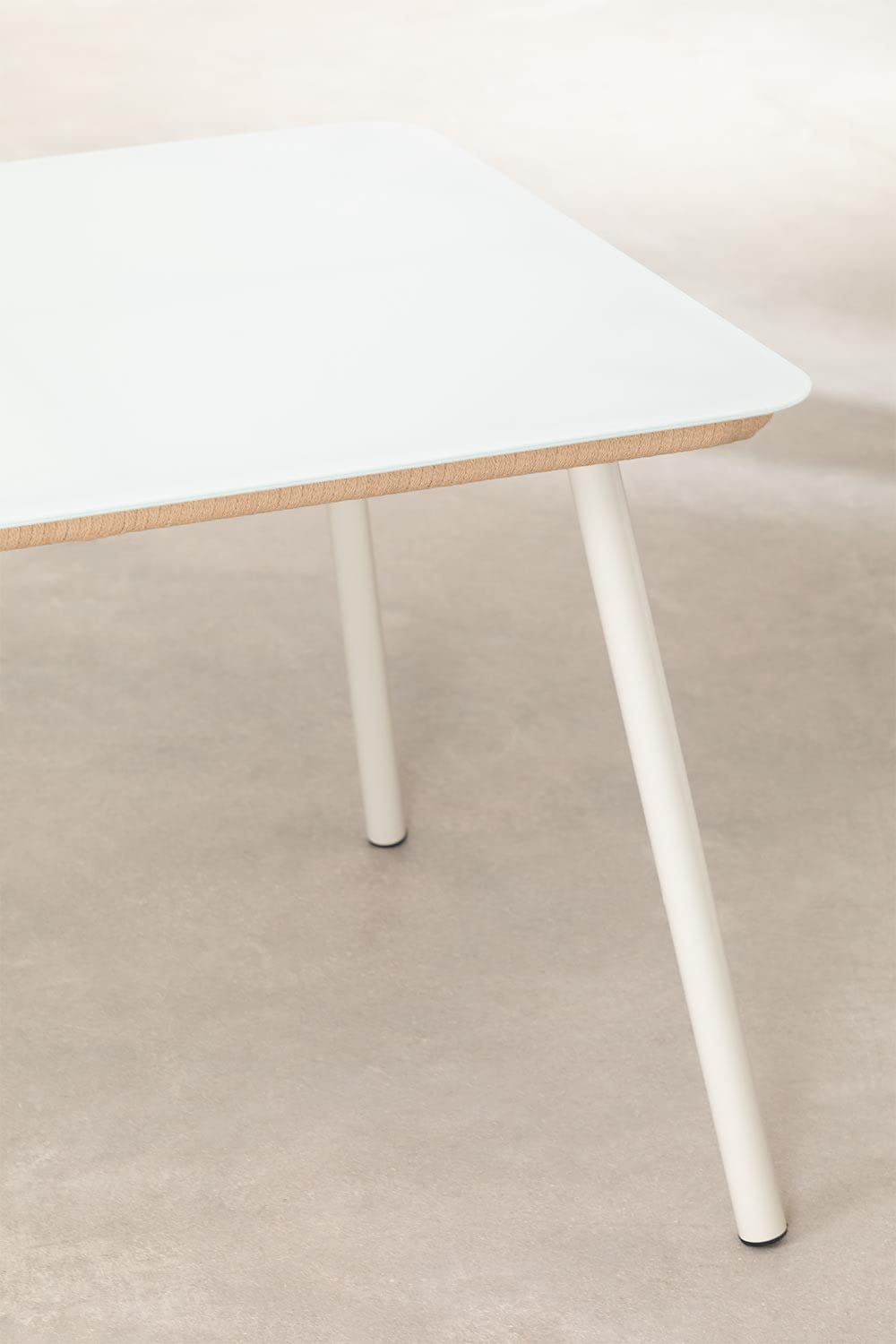 Sklum Arhiza Gardenia tavolo giardino 160x90 bianco vetro