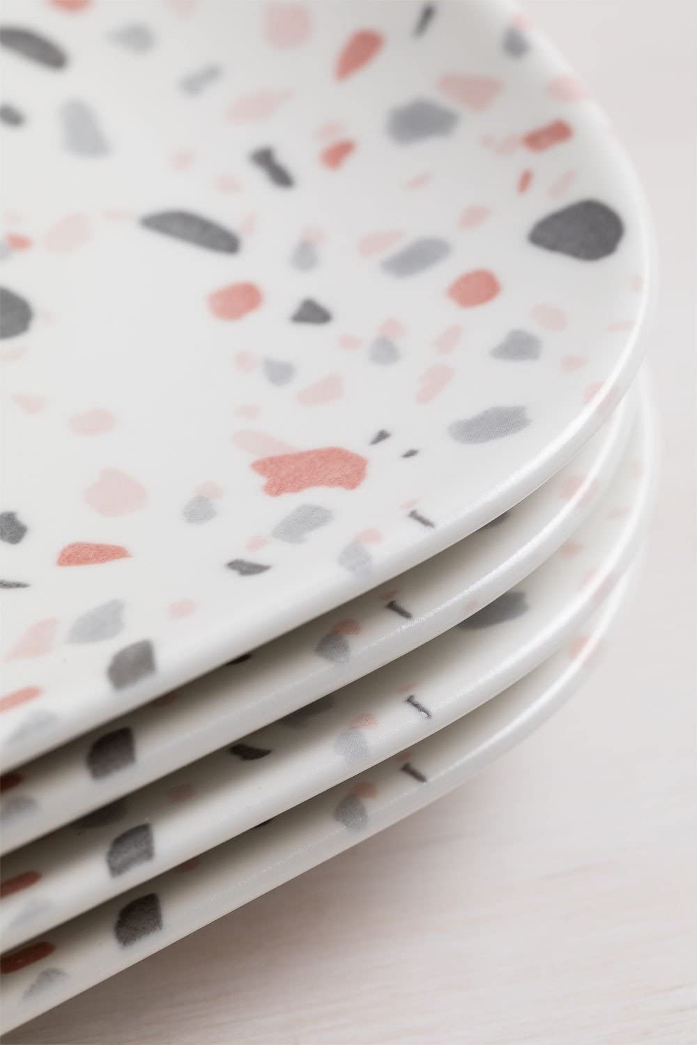 Sklum Ecöh vassoi porcellana terrazzo bianco set 4 pezzi