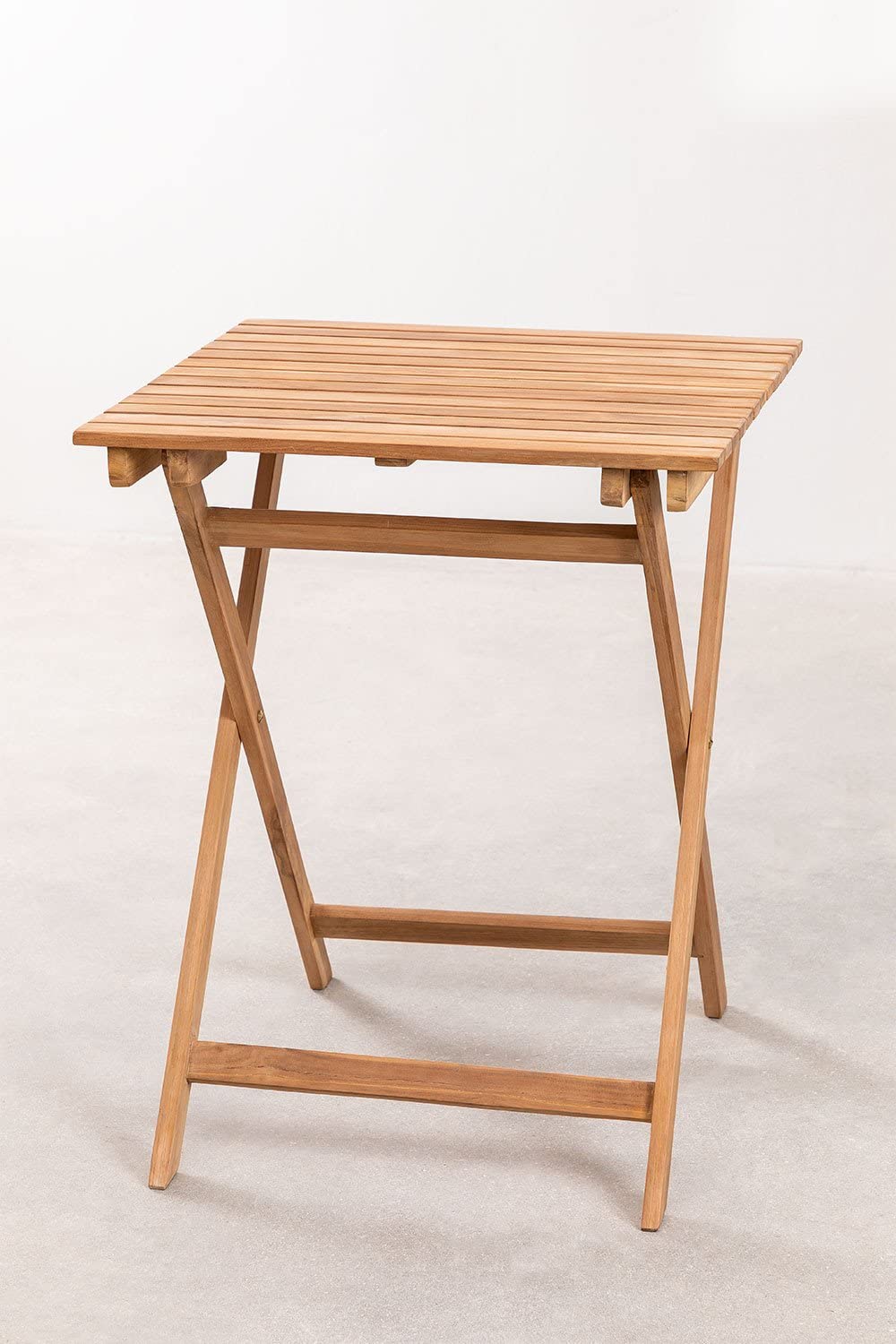 Sklum Nicola Tavolo Giardino Teak Pieghevole 60x60