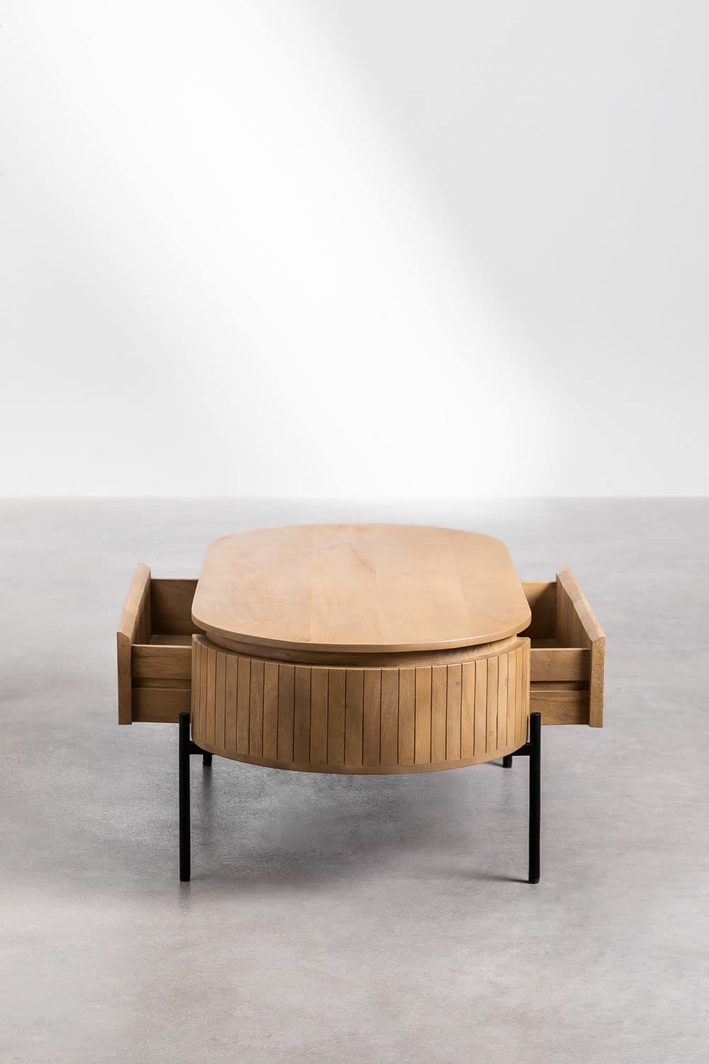 Sklum Analis Tavolino Salotto Legno Mango 129 cm Naturale