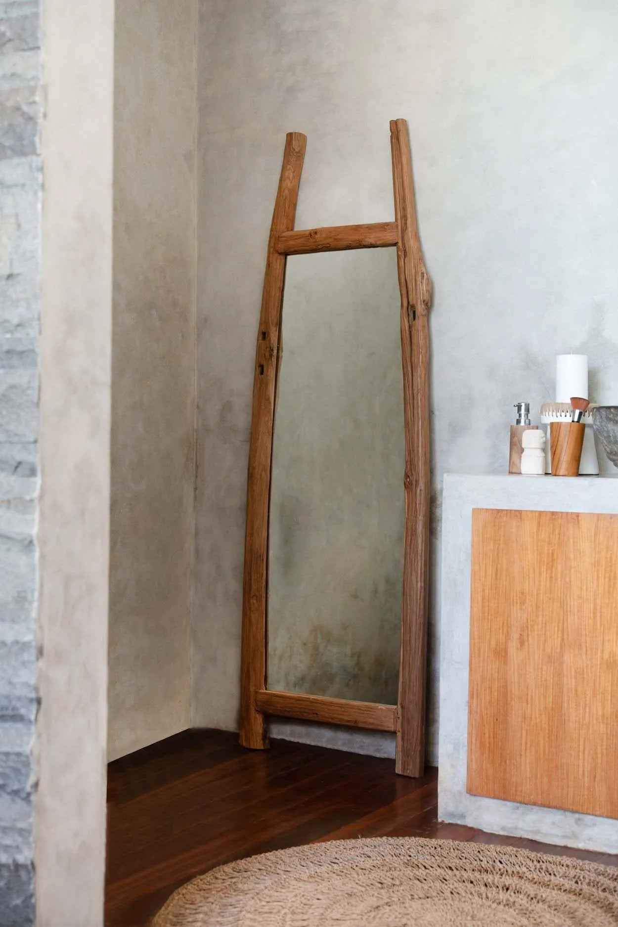 Bambua Fabulook specchio corpo intero naturale teak