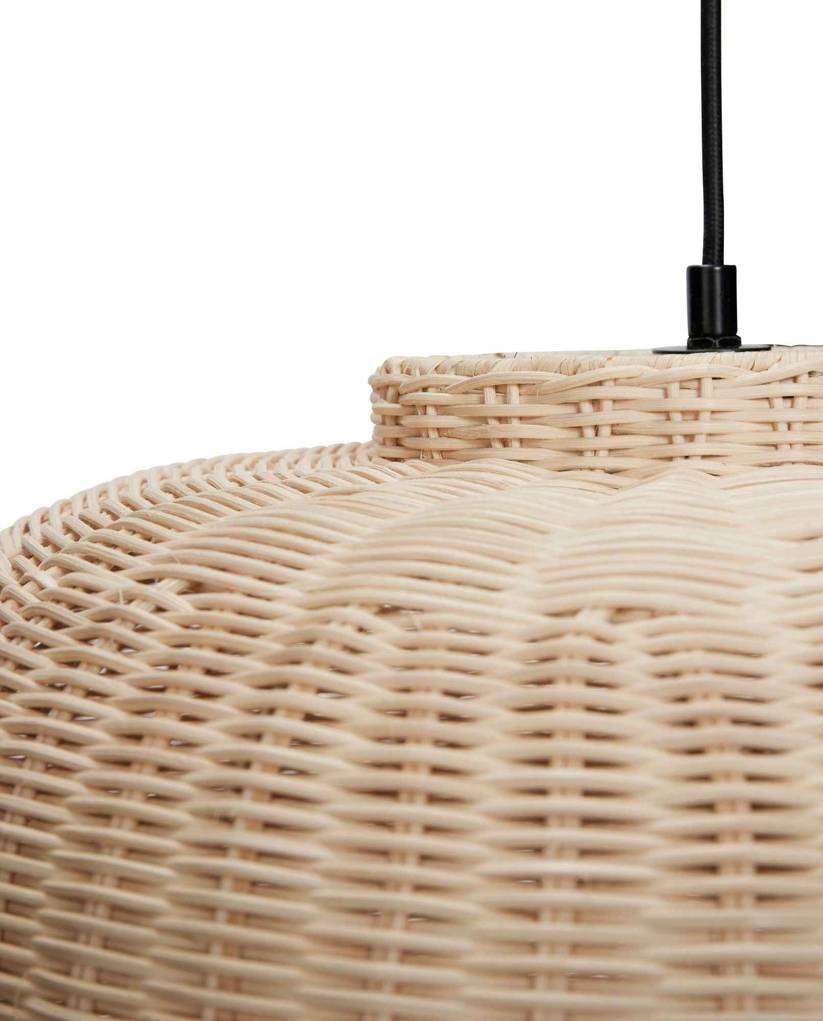 Bambua Chand Ellipse lampada sospensione rattan naturale