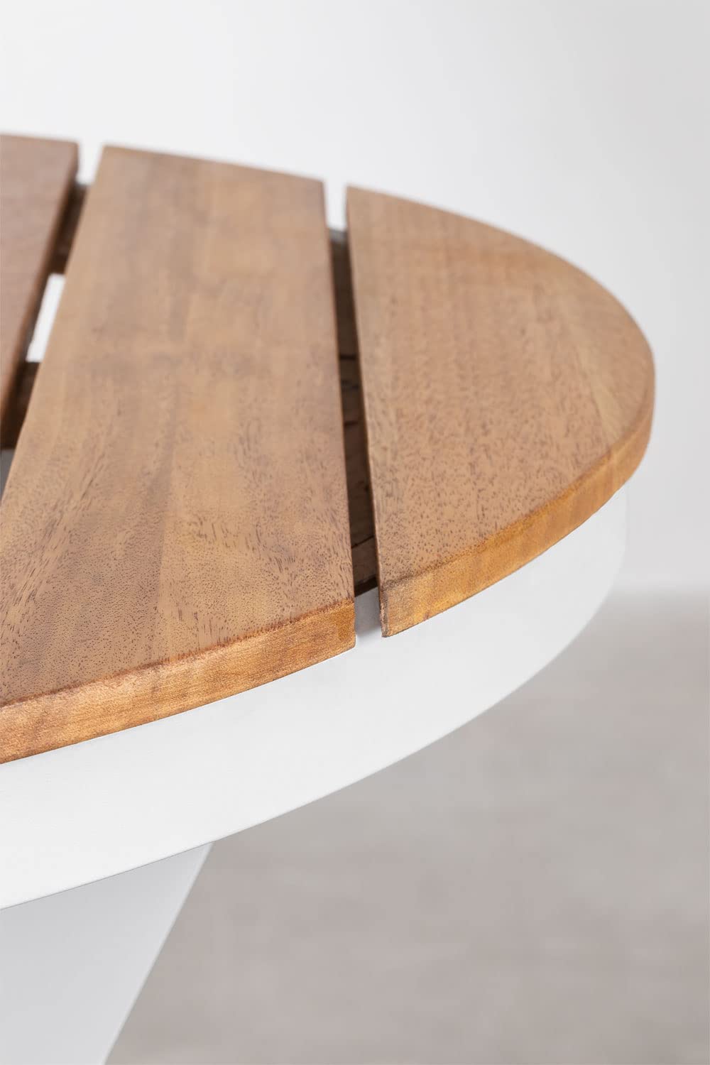 Sklum Archer tavolo bar alto tondo bianco Ø70 cm legno
