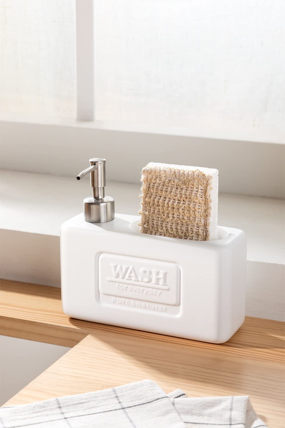 Sklum Yaddiel dispenser sapone cucina in ceramica