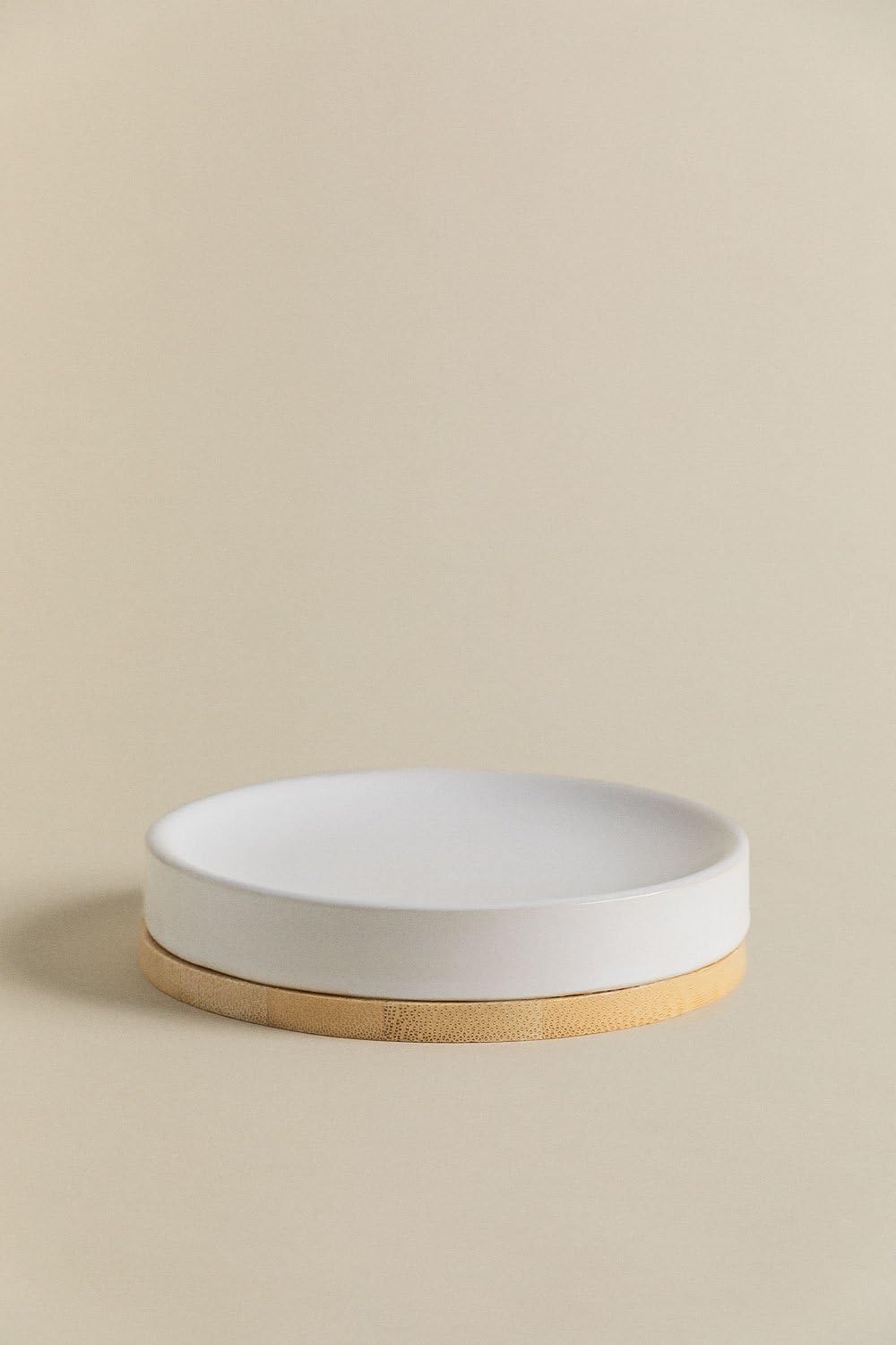 Sklum Elvan portasapone ceramica e bambù