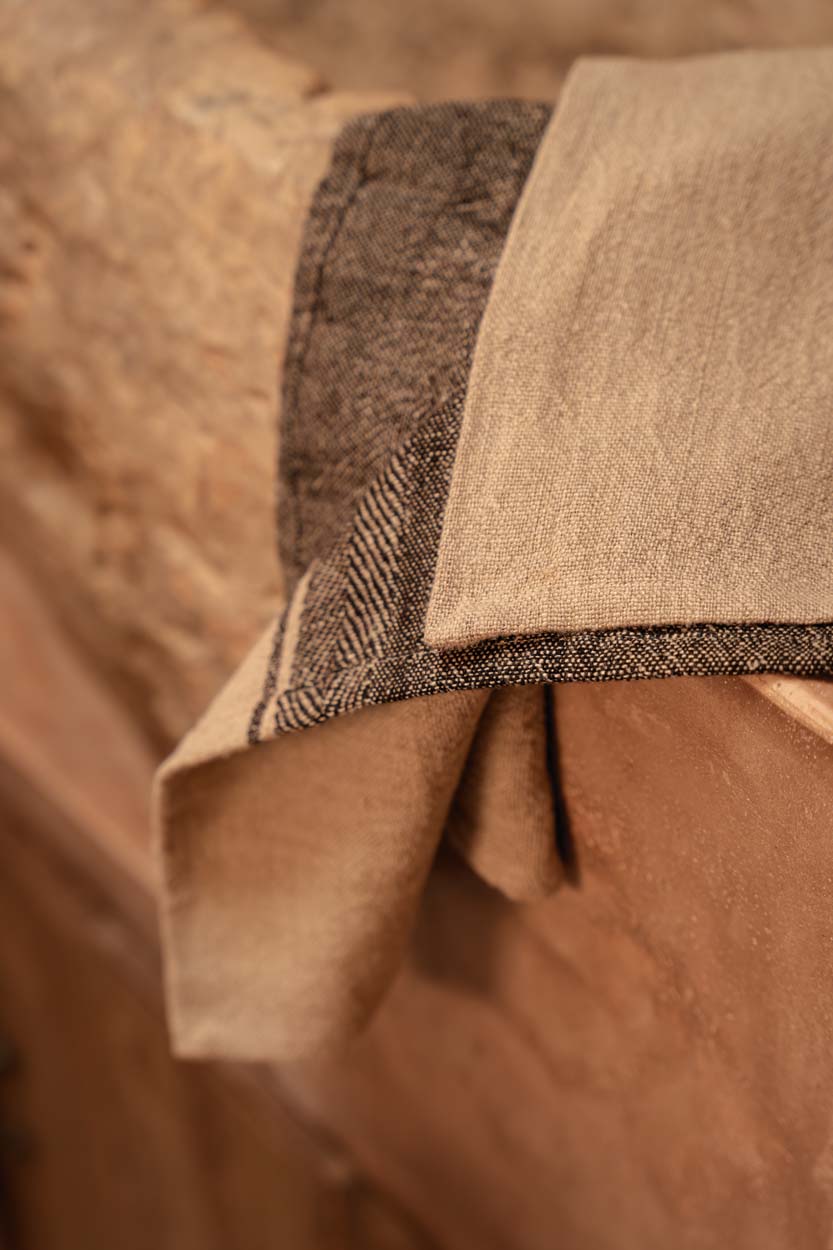 Bambua The Linen Moody strofinaccio lino nero 50x70
