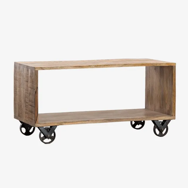 Sklum Olson Style Tavolino mango 75 cm con ruote