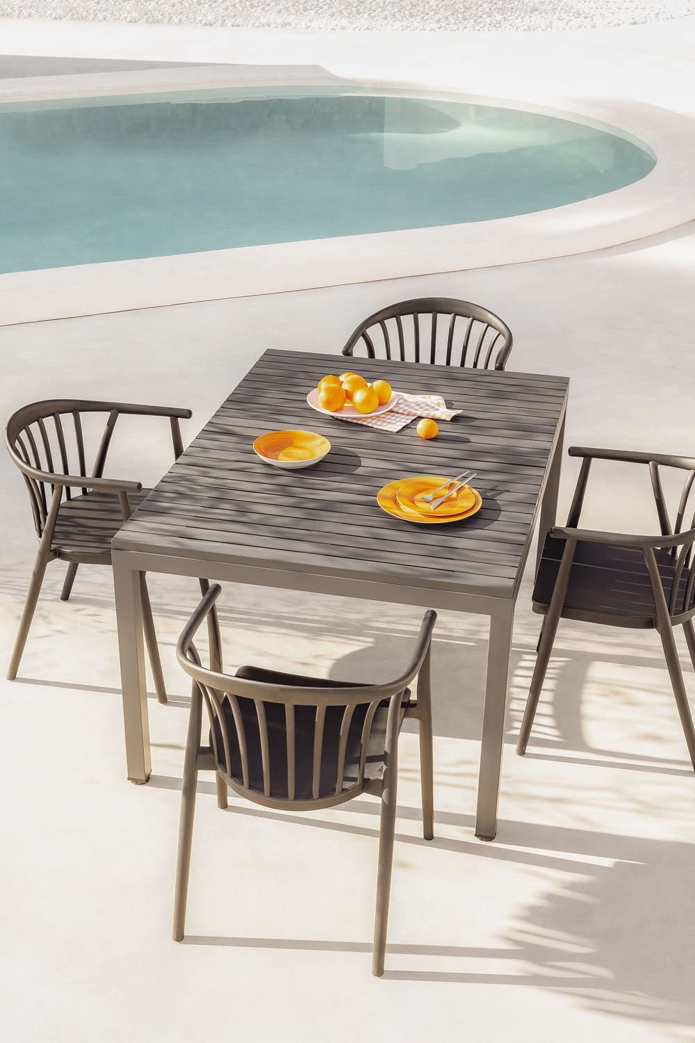 Sklum Marti tavolo giardino 140x100 cm nero carbone