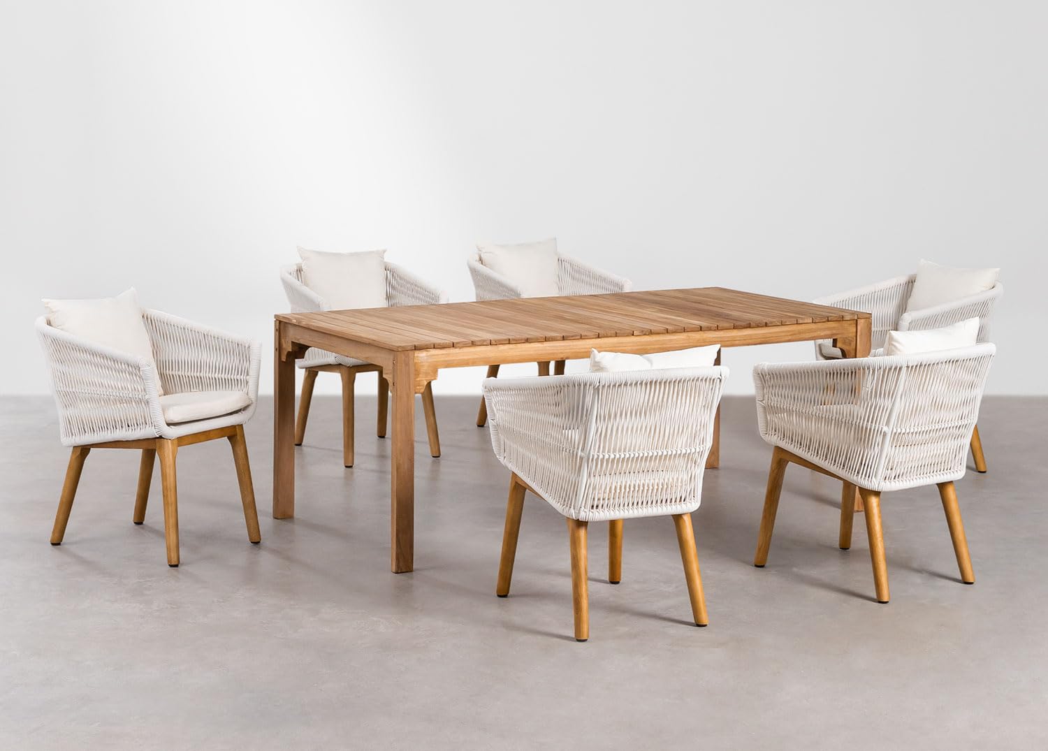 Sklum Donal Barker set tavolo giardino 200x100 6 sedie
