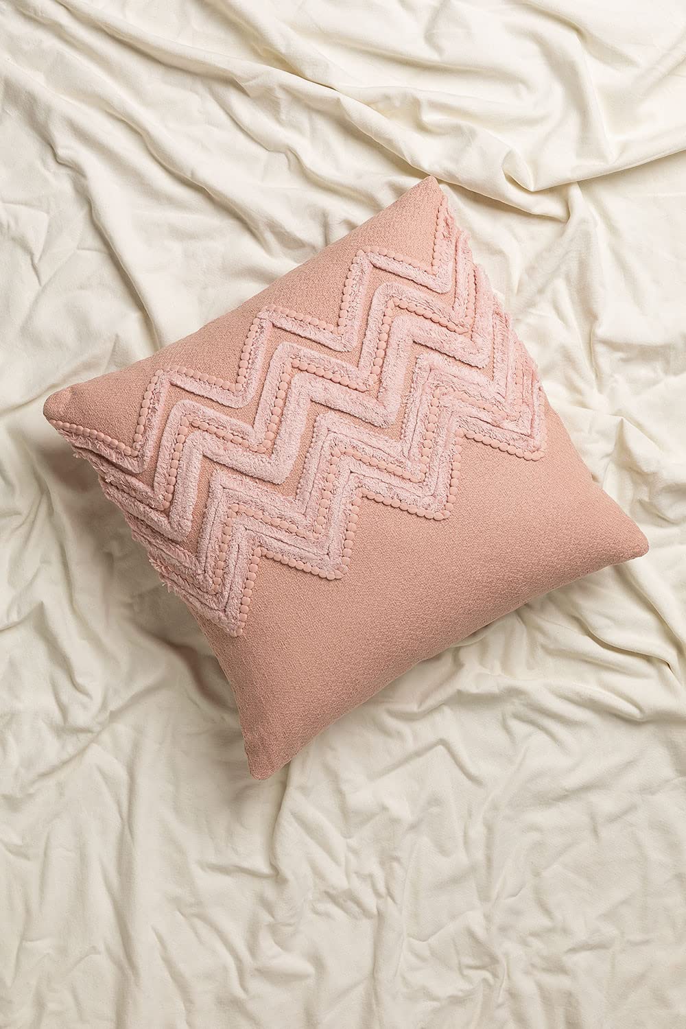 Sklum Mori cuscino 45x45 cm rosa nocciola cotone