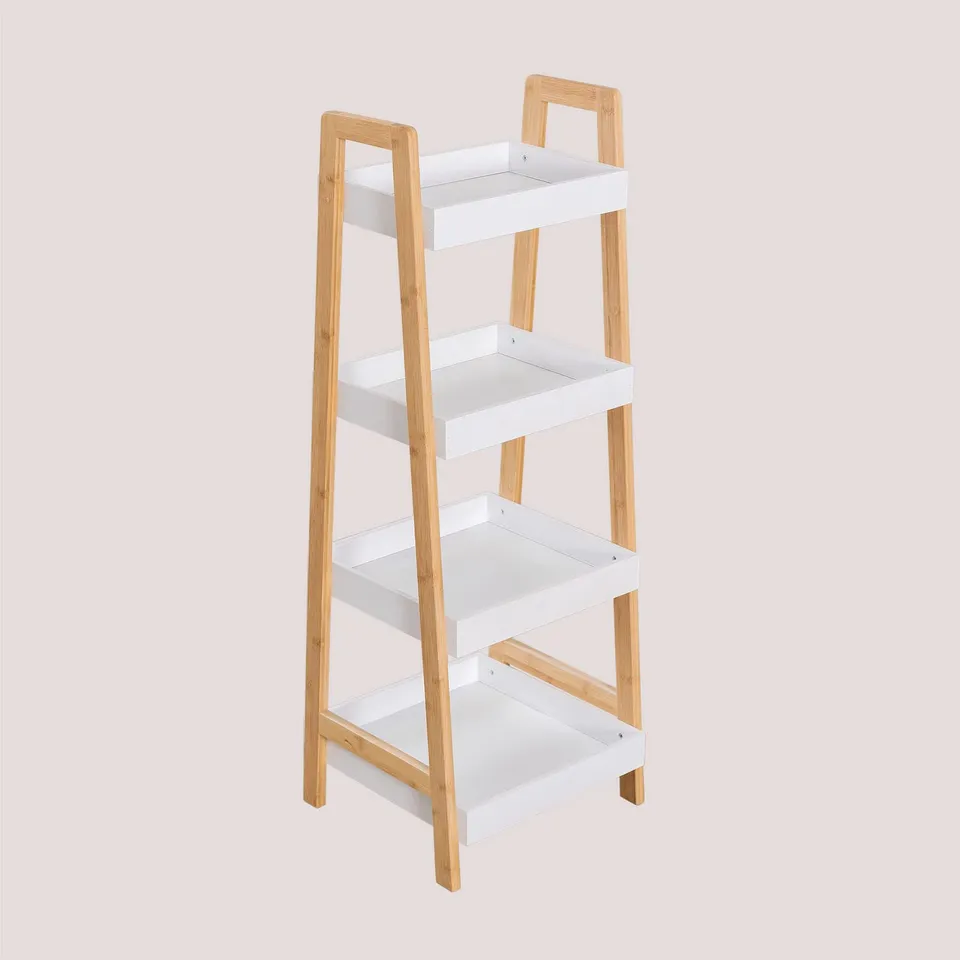 Sklum Ondins scaffale in bambù bianco naturale