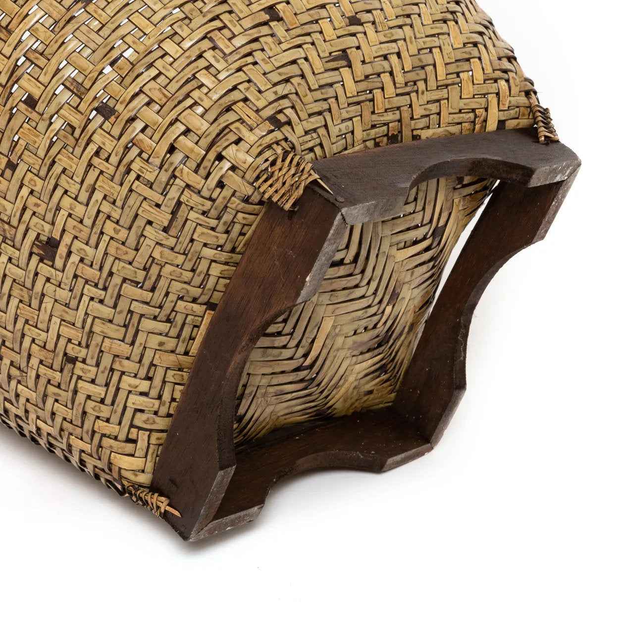 Bambua Colonial cesta rattan marrone naturale taglia L