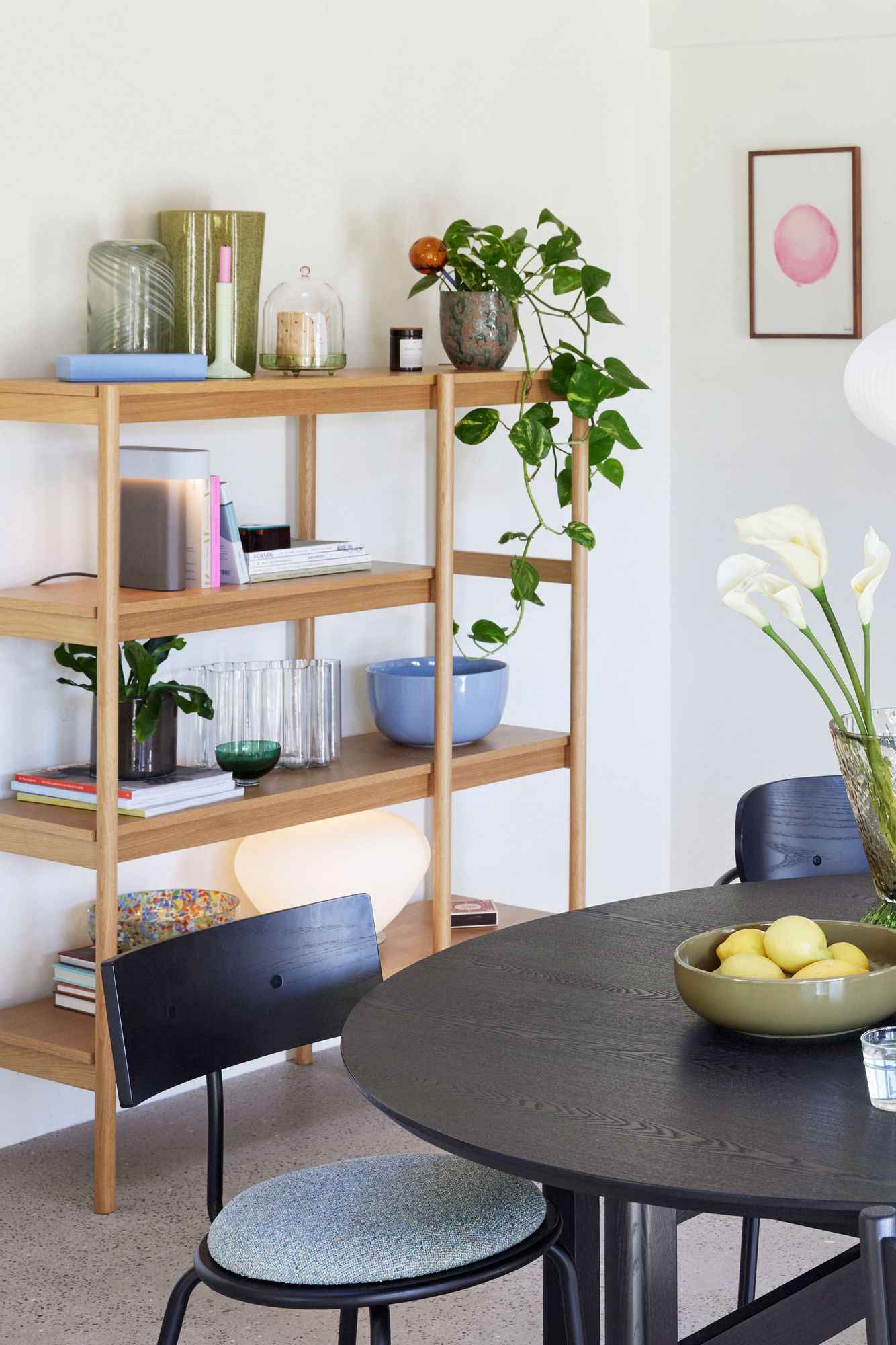 Bambua Seize libreria rovere naturale asimmetrica