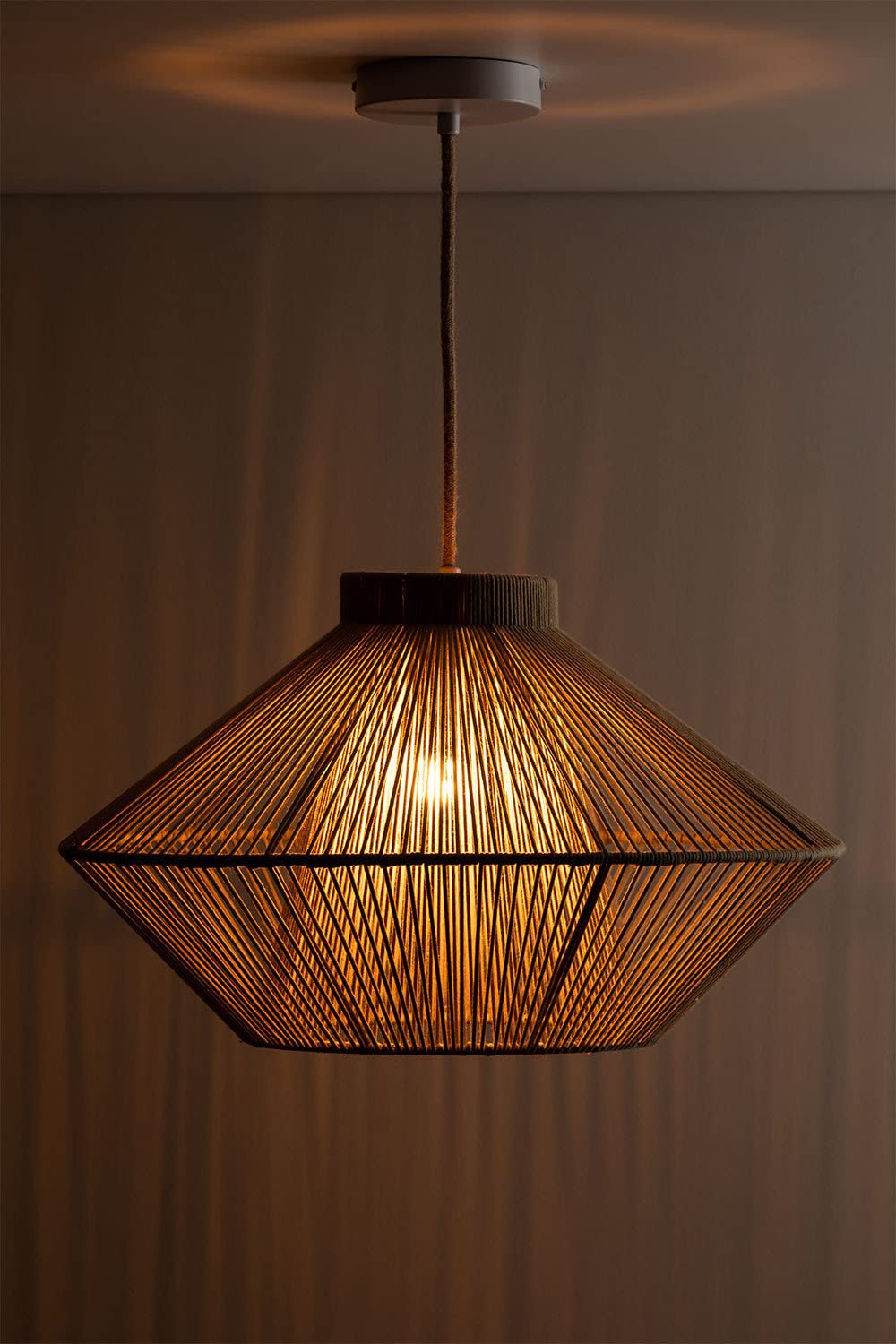 Sklum Ufo lampada a sospensione 50 cm corda di cotone
