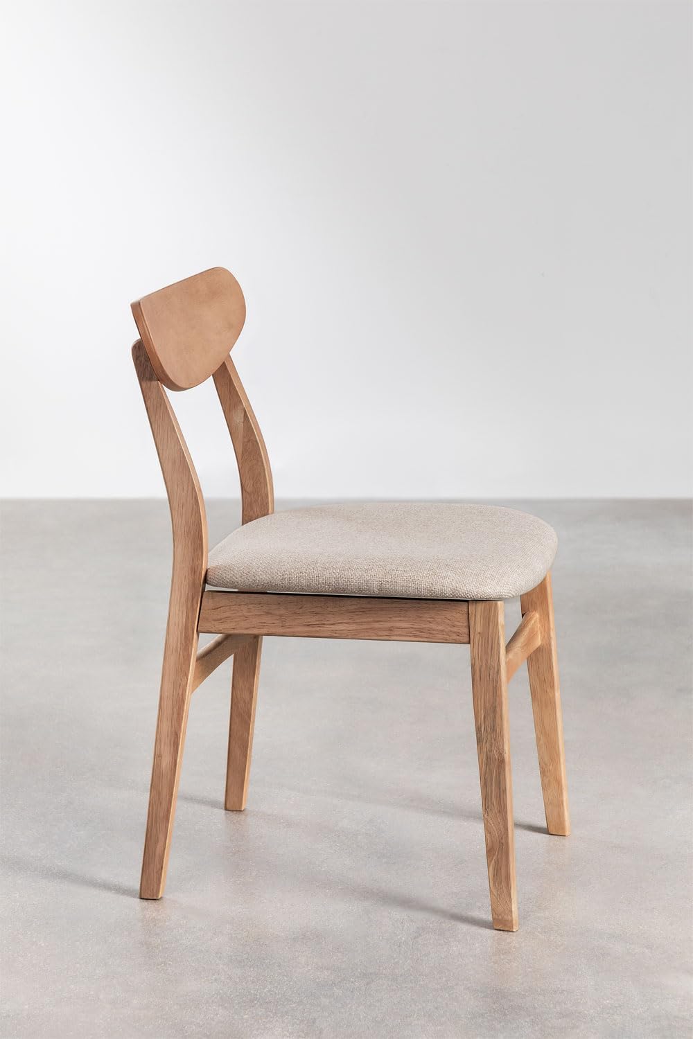 Sklum Cloda sedia da pranzo in tessuto e legno