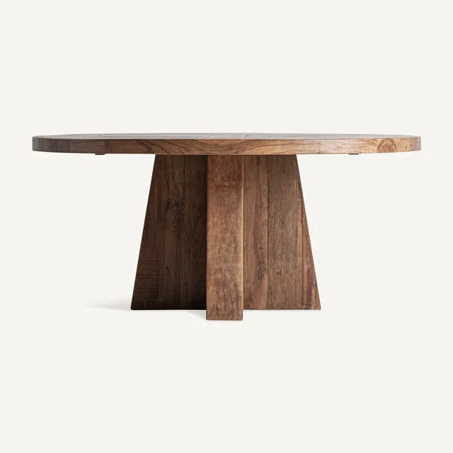 Bambua Brutalist Tavolo da Pranzo Rotondo in Sal Ø170