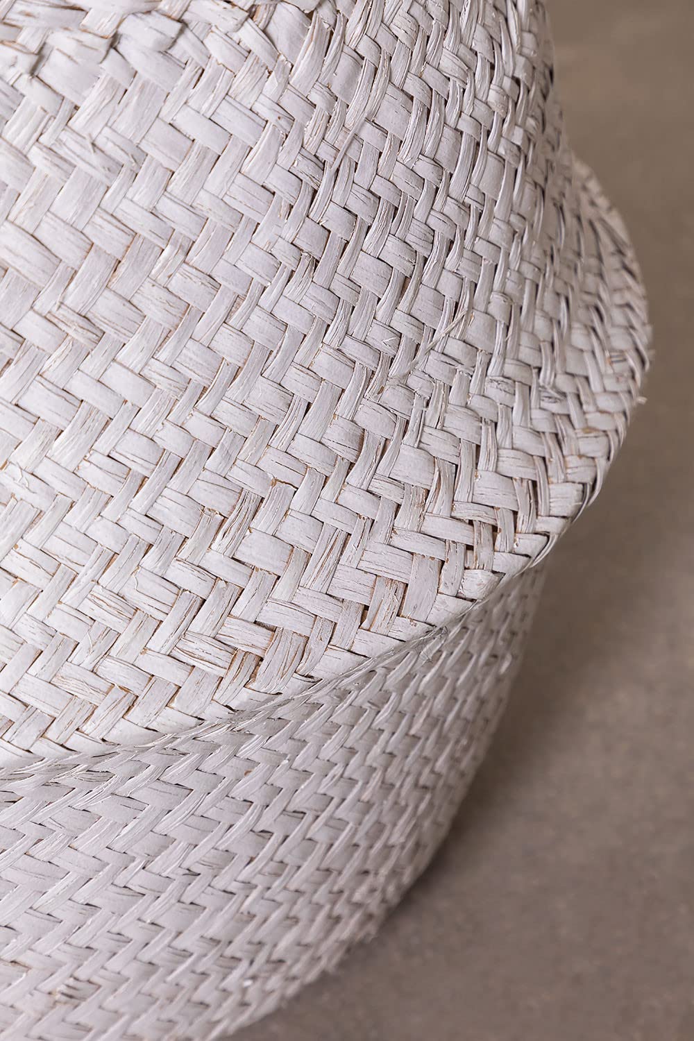 Sklum Kahs Taj Ø40x38 cm Cesta Bianco in Giunco