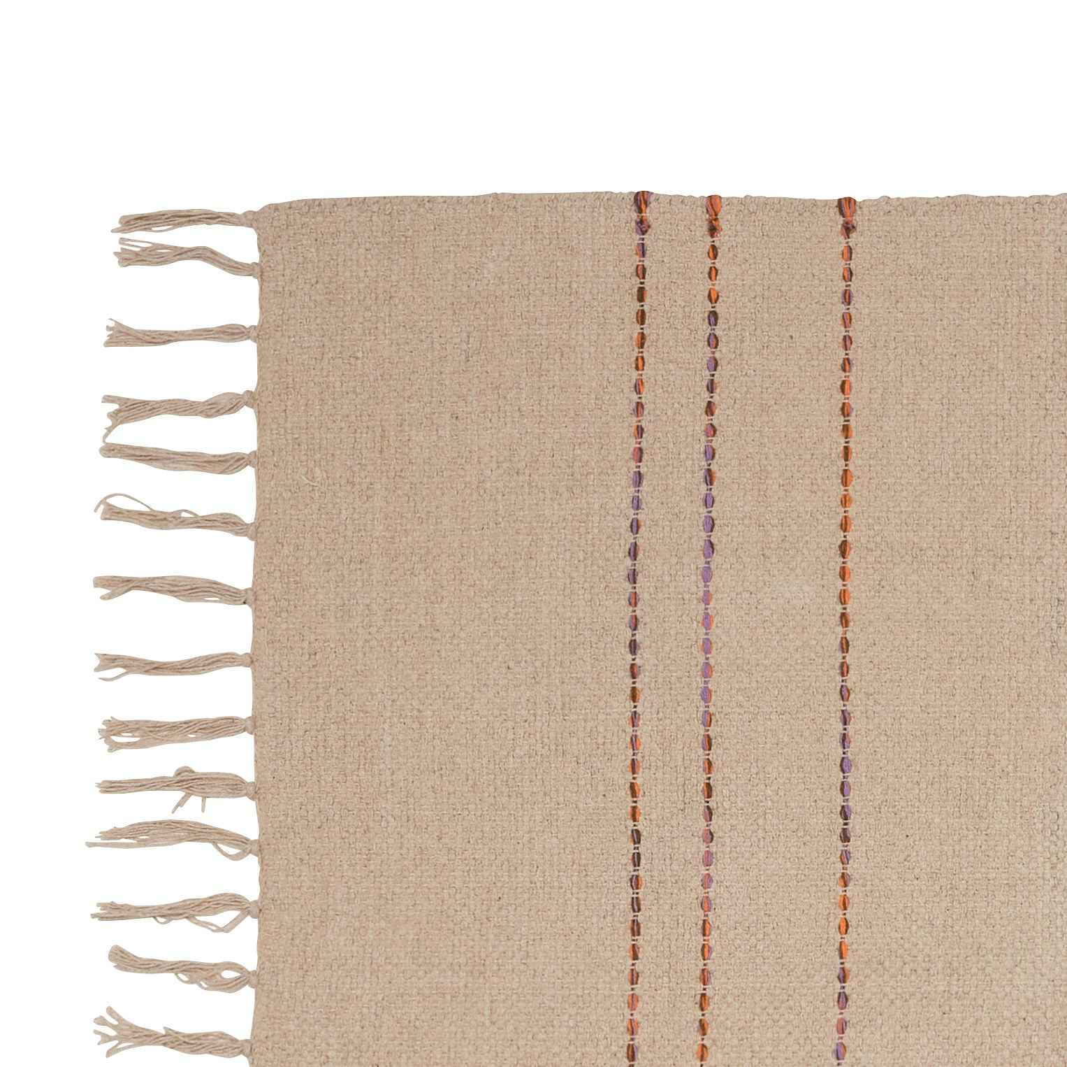 Bambua Alba Runner tappeto cotone sabbia