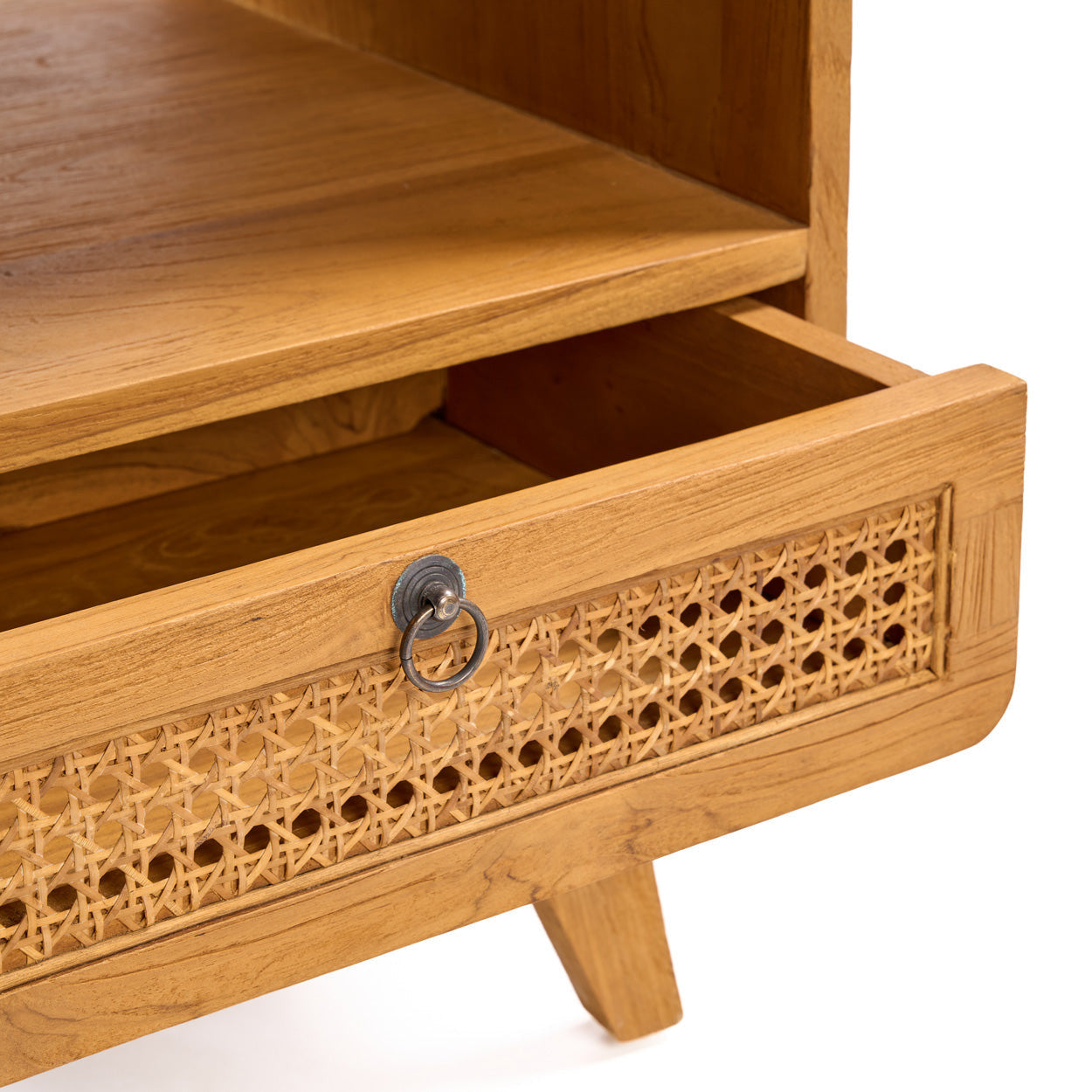 Bambua Breeze comodino in teak e rattan