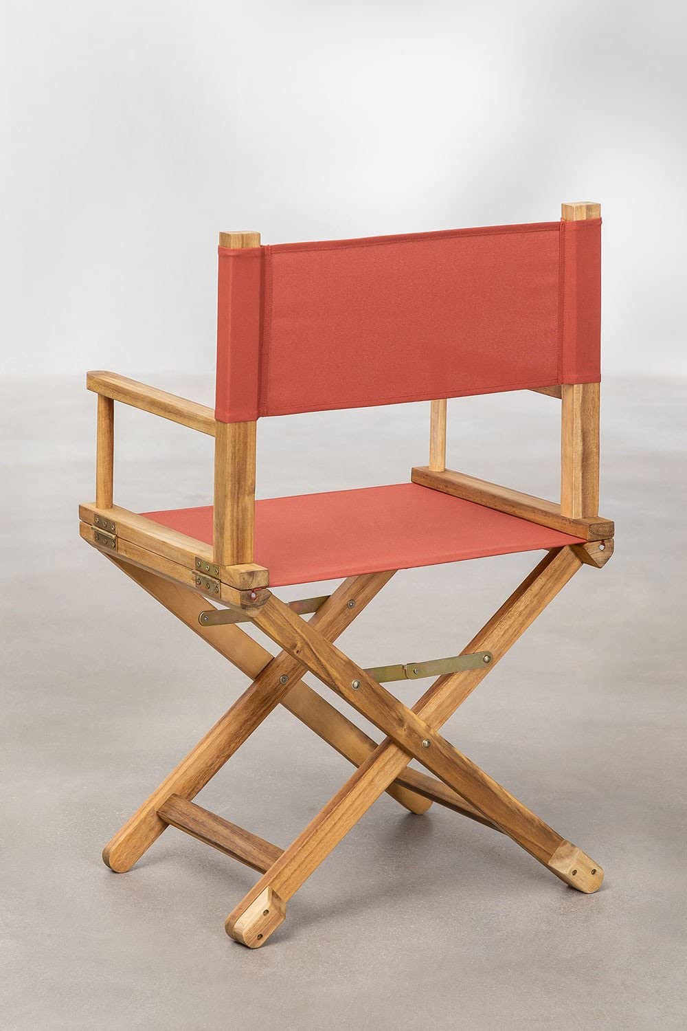 Sklum Ridley Style Sedia Regista Pieghevole Legno Tetto Rosso