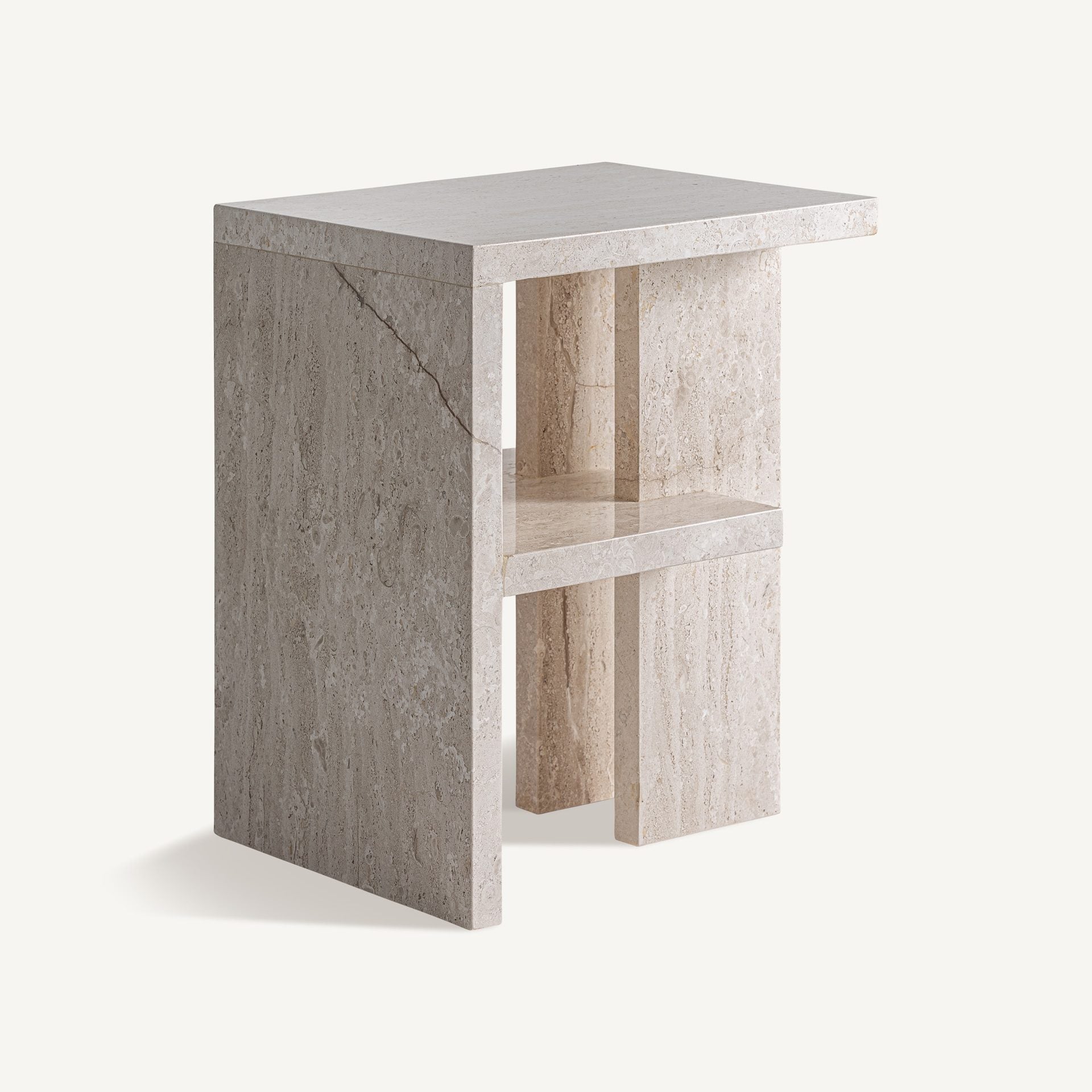 Bambua Korba comodino travertino beige