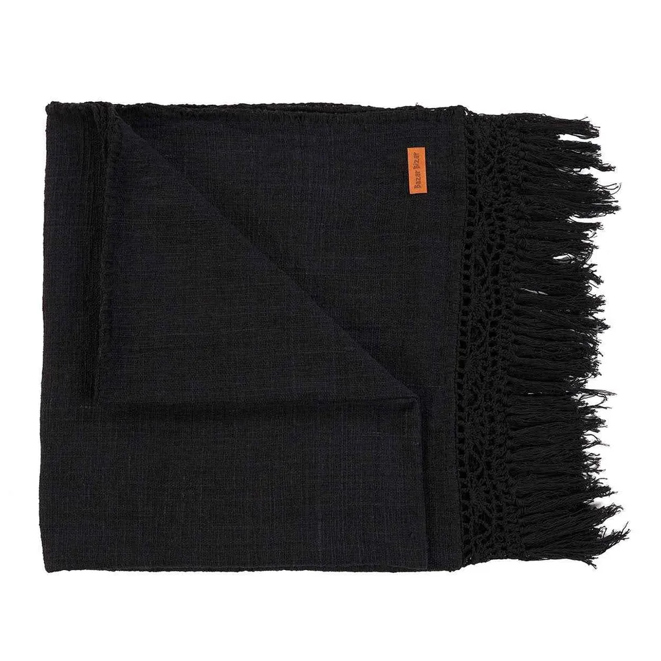 Bambua Gypsy Plaid Letto Nero in stile boho