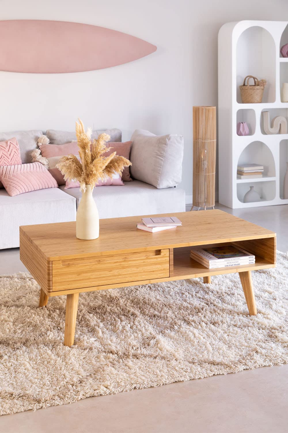 Sklum Gian Natural tavolino in bambù 120 cm