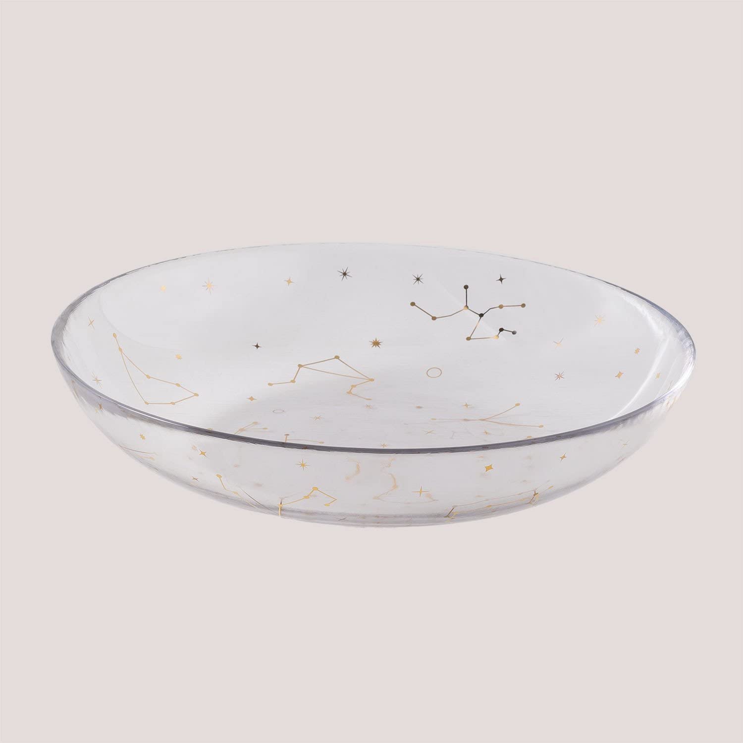 Sklum Lyra Set 4 Piatti Fondi in Vetro 21,4 cm
