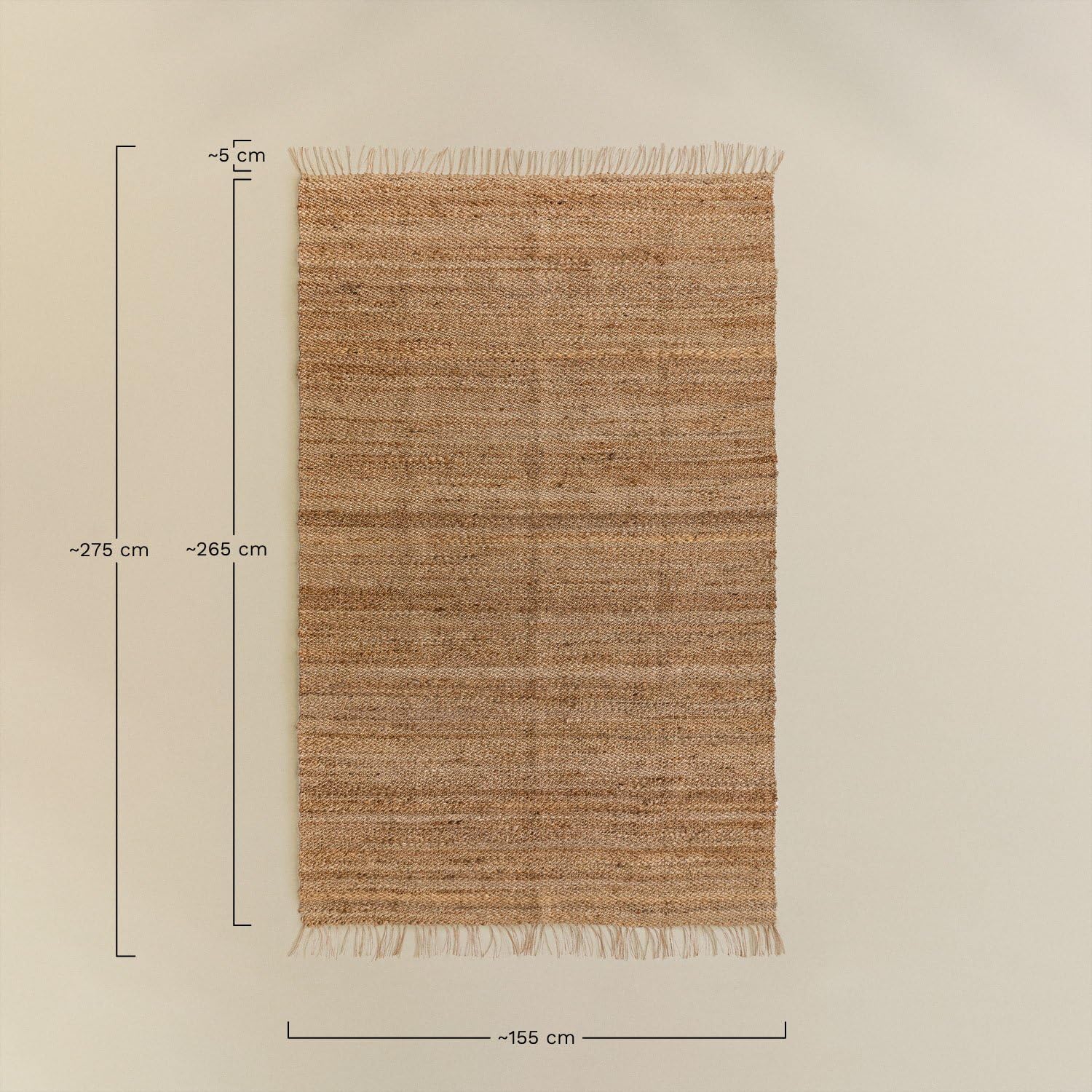 Sklum Magot tappeto iuta naturale 275x155 cm reversibile