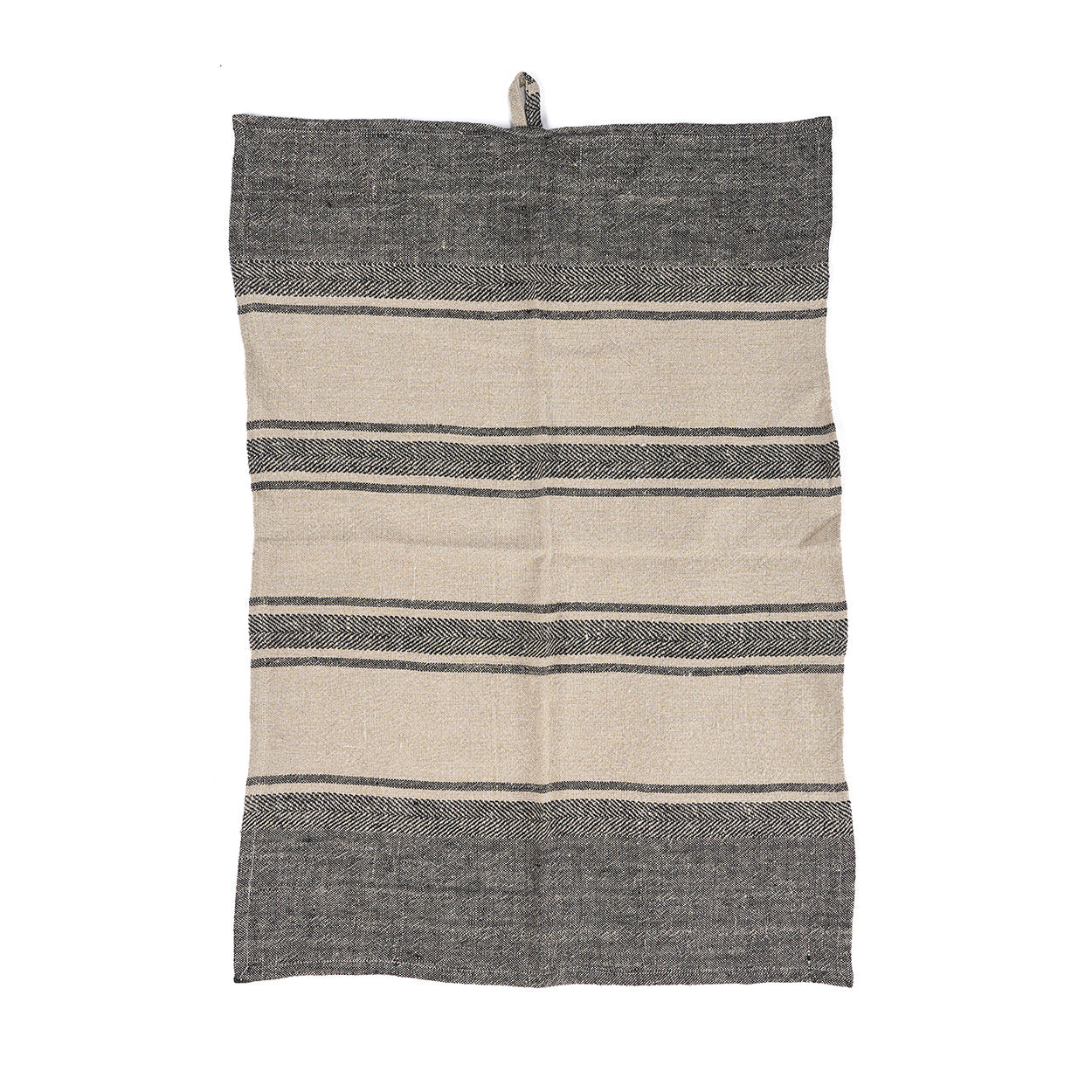 Bambua Linen Smudge strofinaccio cucina in lino nero 50x70