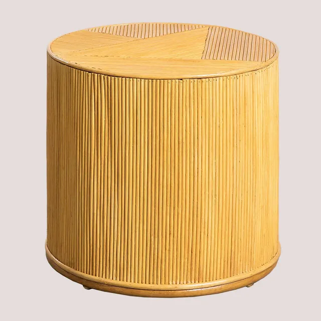 Sklum Balenty Ø50 Tavolino in rattan marrone