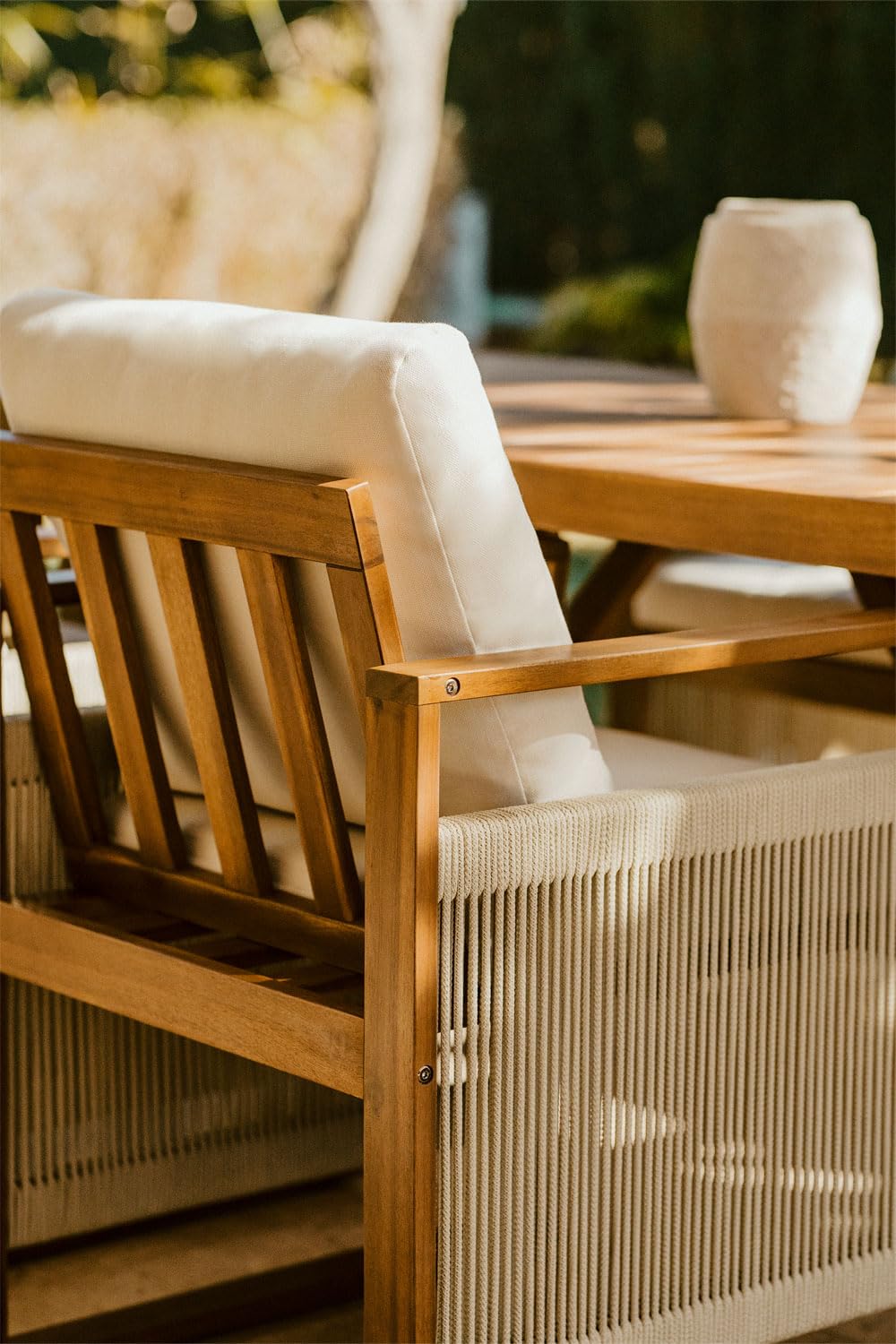 Sklum Nayely 200x100 set tavolo sedie giardino 6 sedie acacia