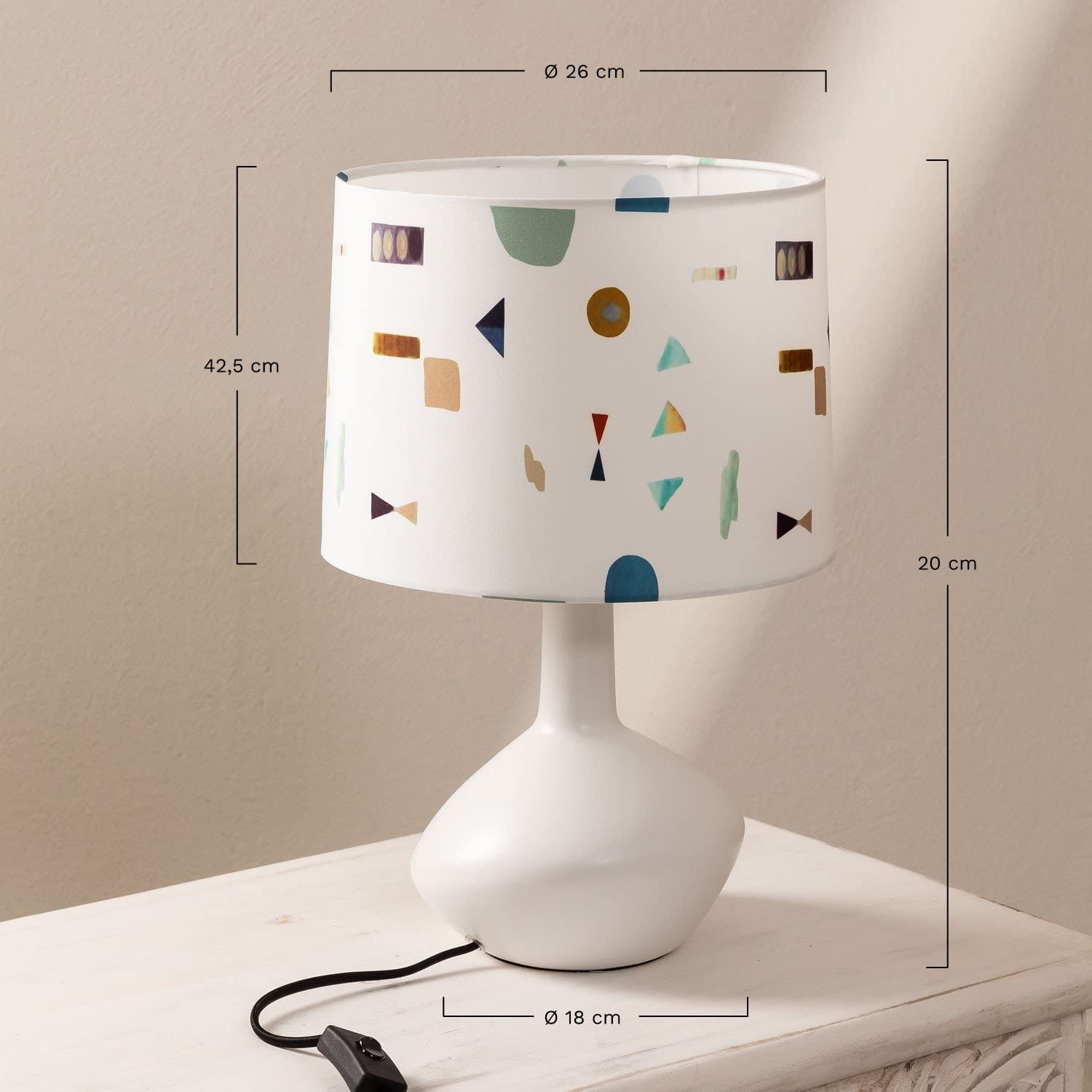 Sklum Triya Fresh lampada da tavolo multicolore in polietilene