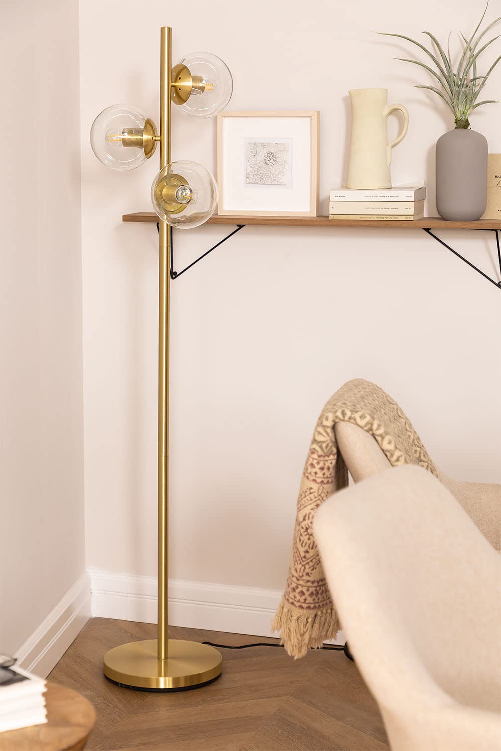 Sklum Banbi Lampada da Terra Vetro 3 Sfere 148 cm