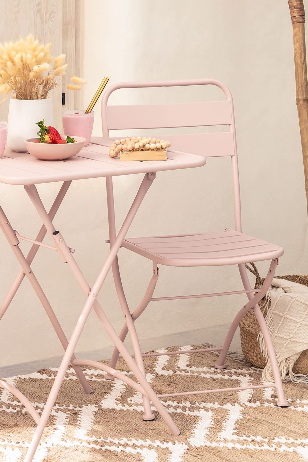 Sklum Janti sedia pieghevole da giardino beige in acciaio