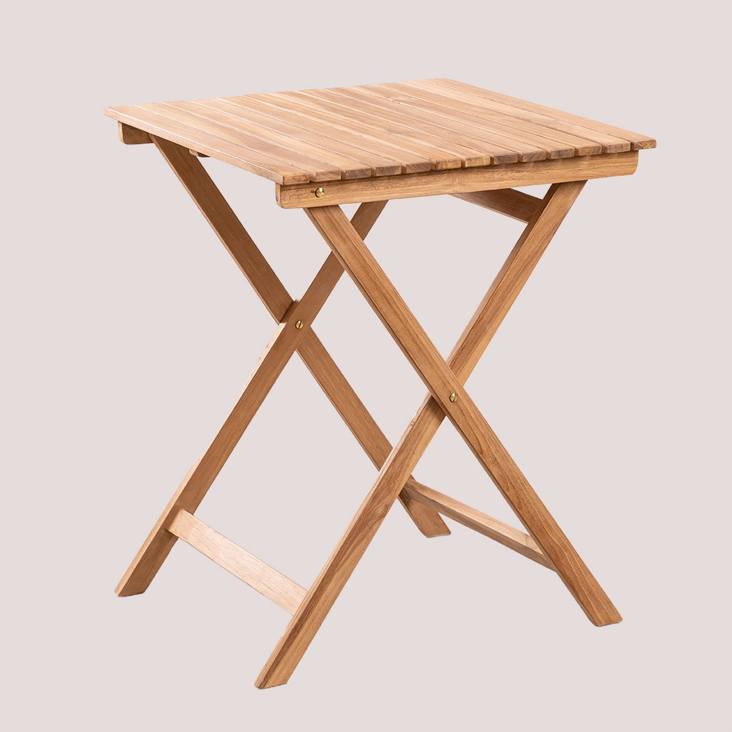 Sklum Nicola Tavolo Giardino Teak Pieghevole 60x60