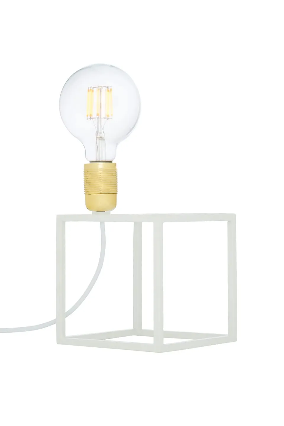 Sklum Square lampada da tavolo bianca in acciaio