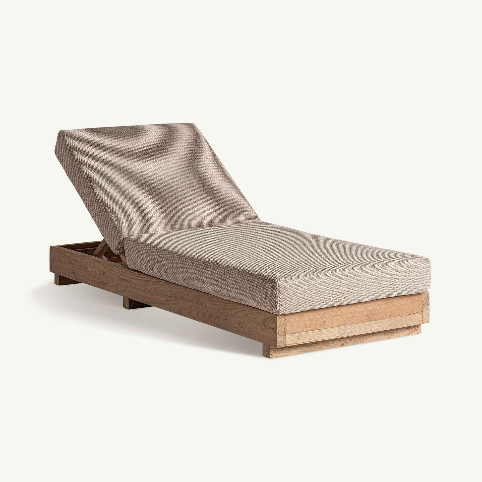 Bambua Pure lettino prendisole teak taupe