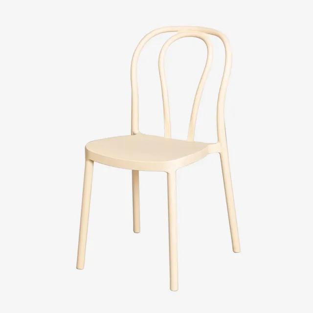 Sklum Mizzi Sedie da Pranzo Beige 2 Pezzi Impilabili