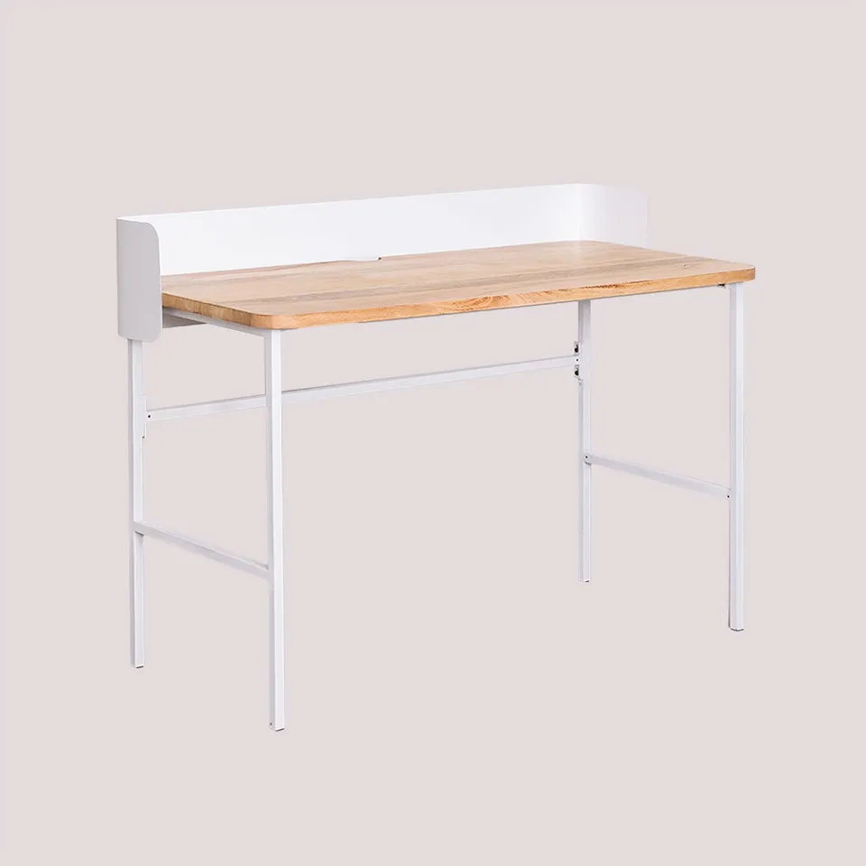 Sklum Verthia scrivania legno mango bianca 123 cm